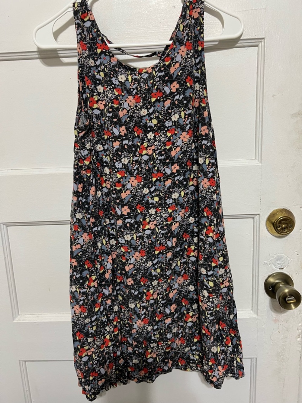 Gorgeous Gap women Black Floral A-Line Sundress - Pink & Red Floral sixe m